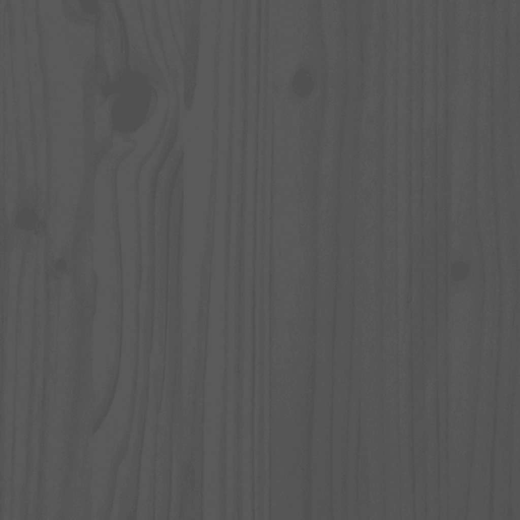 Gartenstuhl mit Kissen Grau Massivholz Kiefer