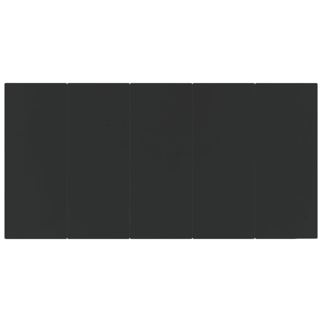 7-tlg. Garten-Essgruppe mit Kissen Schwarz Poly Rattan