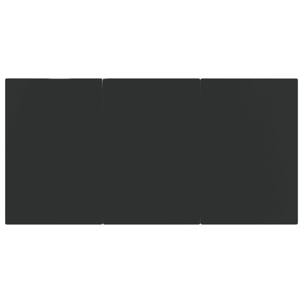 7-tlg. Garten-Essgruppe mit Kissen Schwarz und Grau Poly Rattan