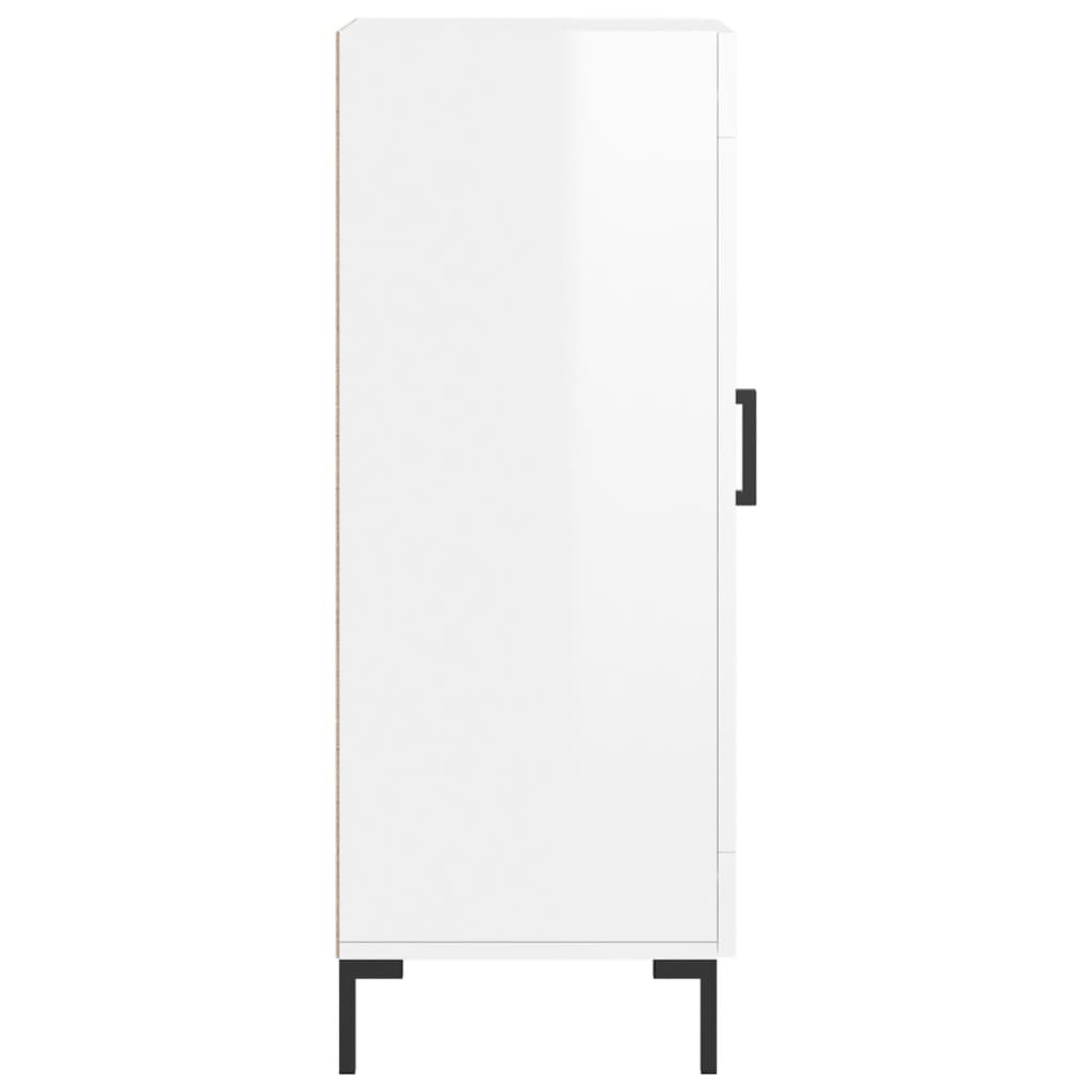 Sideboard Hochglanz-Weiß 34,5x34x90 cm Holzwerkstoff