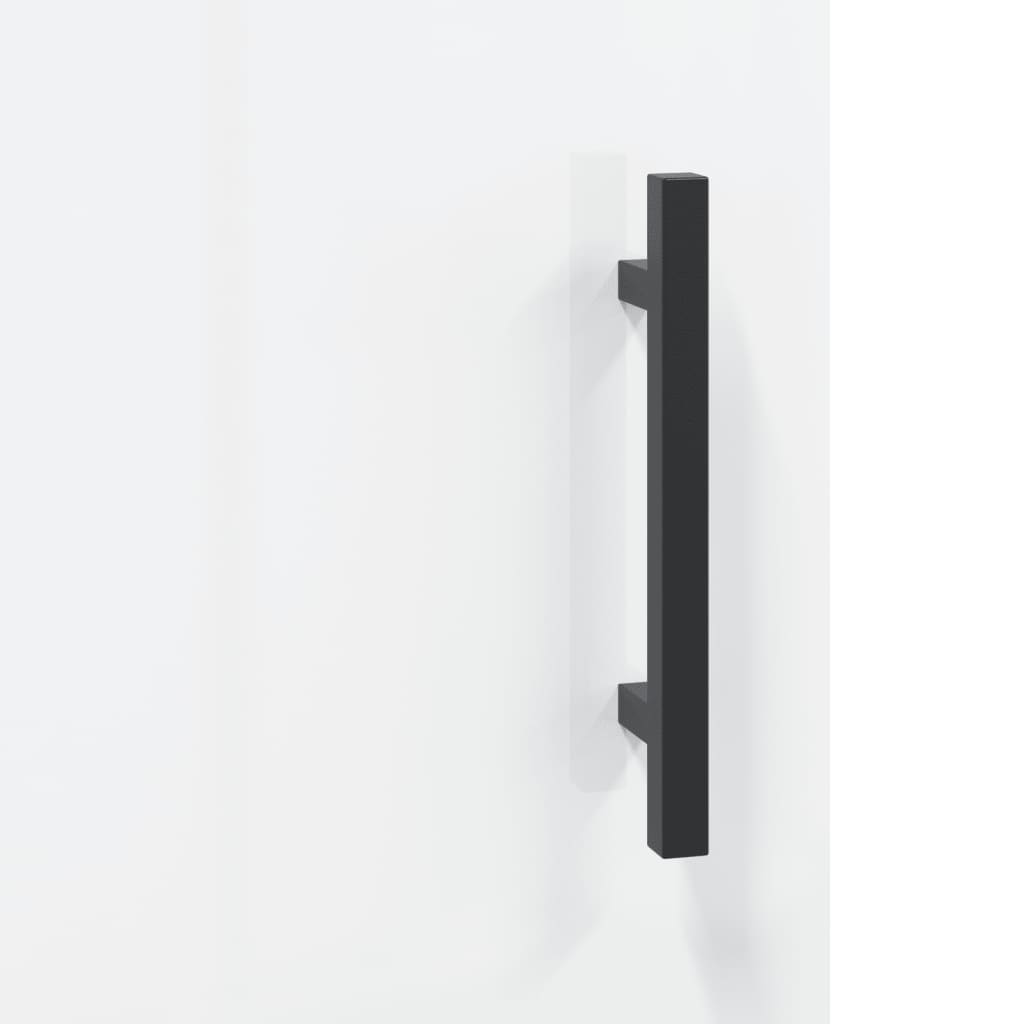 Sideboard Hochglanz-Weiß 34,5x34x90 cm Holzwerkstoff