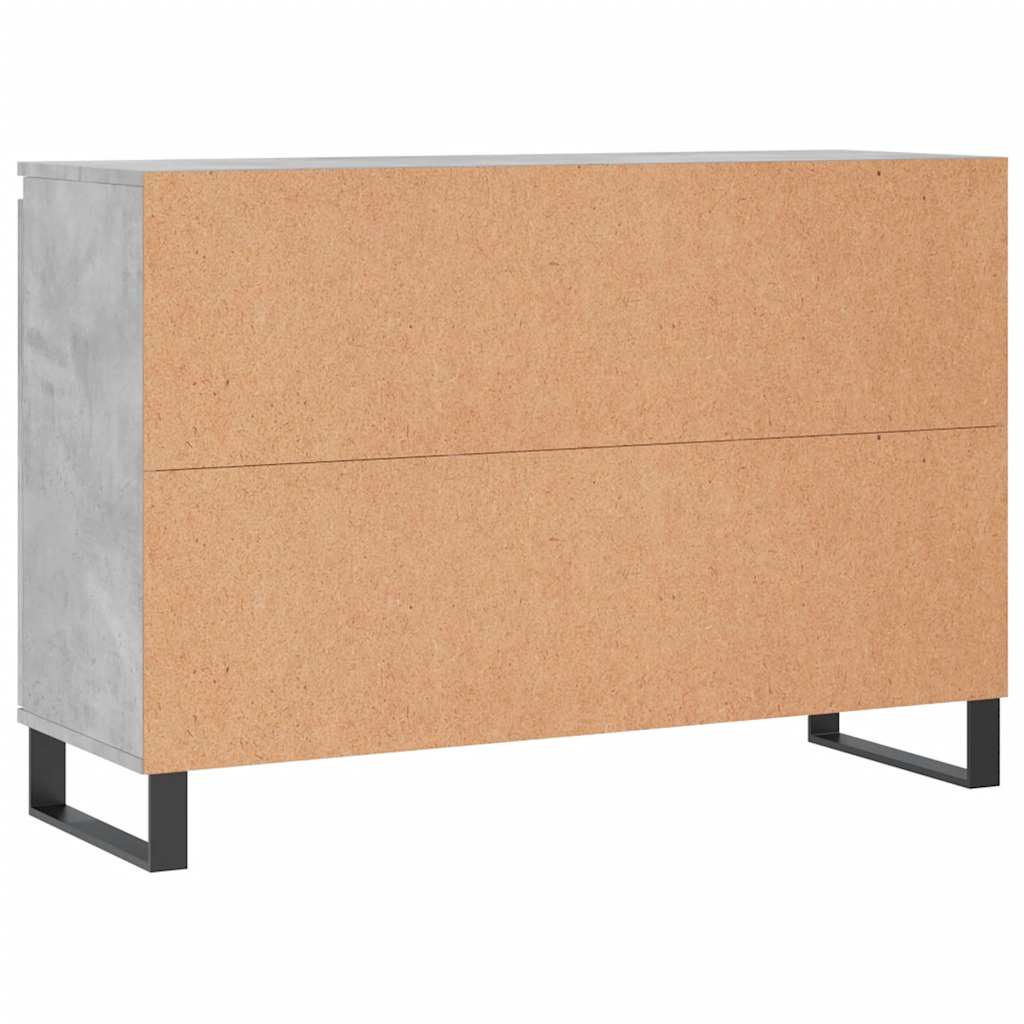 Sideboard Betongrau 101,5x35x70 cm Holzwerkstoff