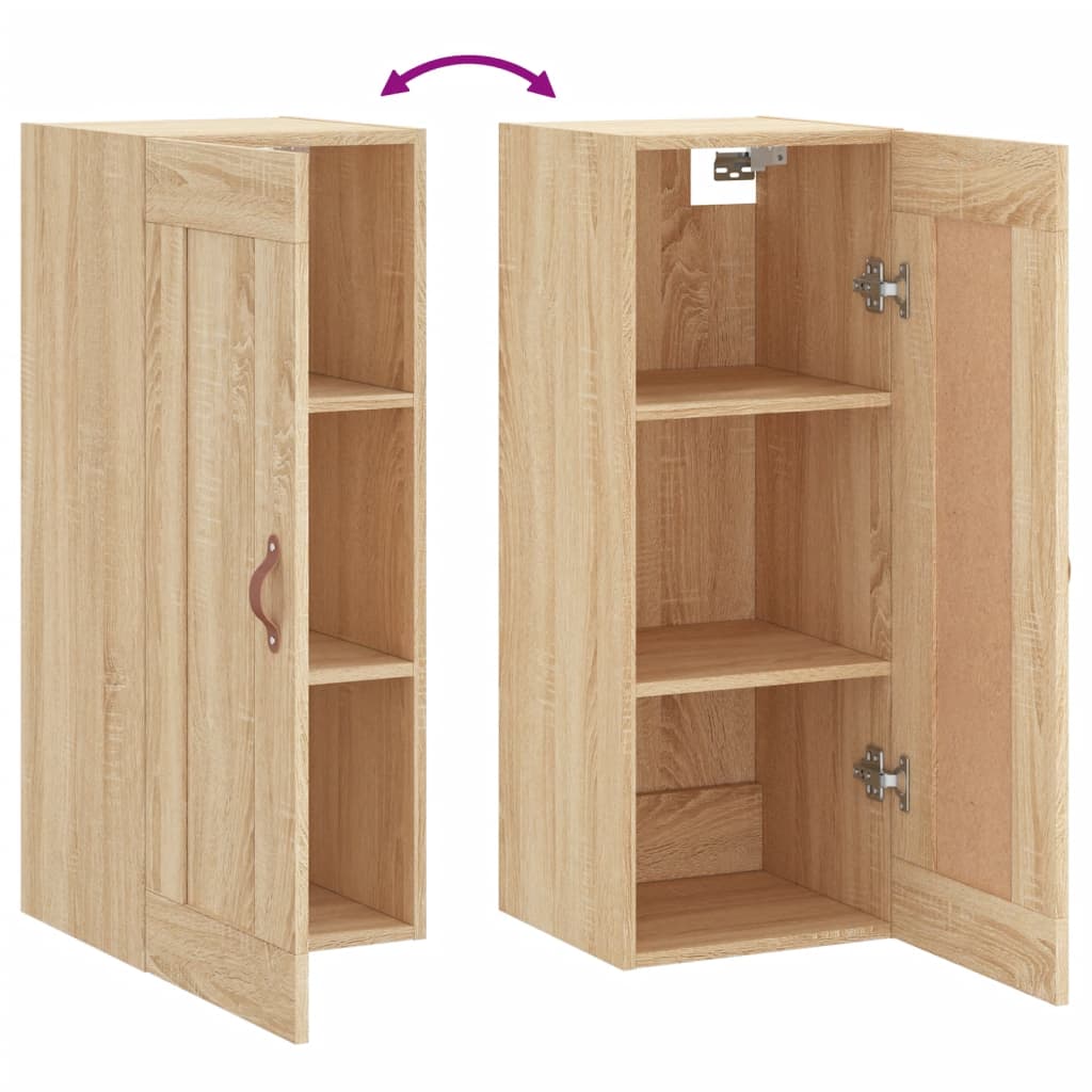 Wandschrank Sonoma-Eiche 34,5x34x90 cm Holzwerkstoff