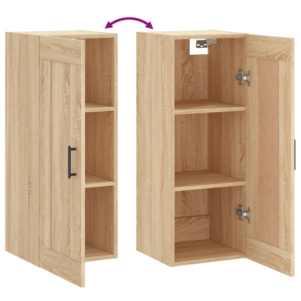 Wandschrank Sonoma-Eiche 34,5x34x90 cm Holzwerkstoff