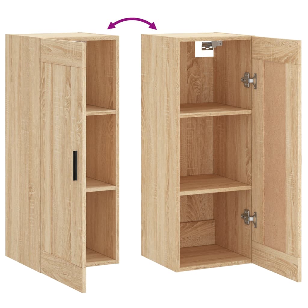 Wandschrank Sonoma-Eiche 34,5x34x90 cm Holzwerkstoff