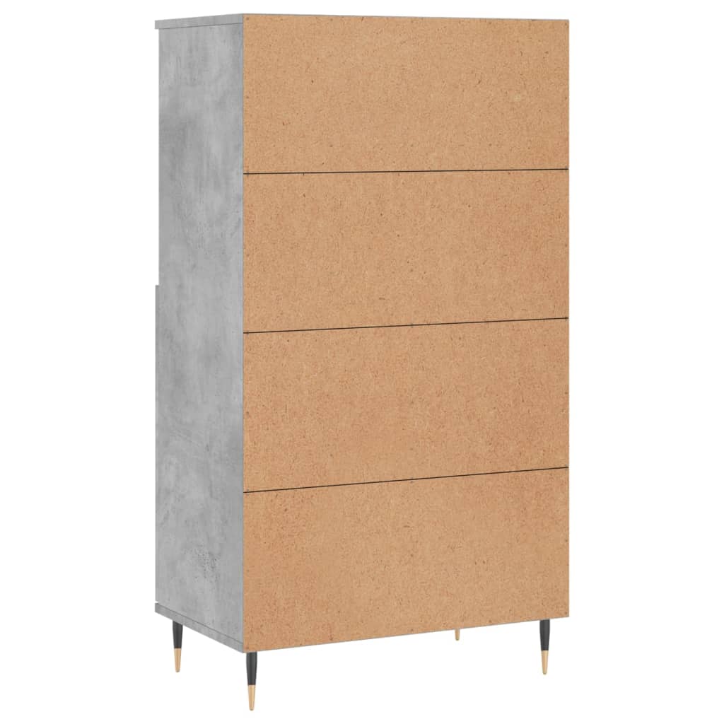 Highboard Betongrau 60x36x110 cm Holzwerkstoff