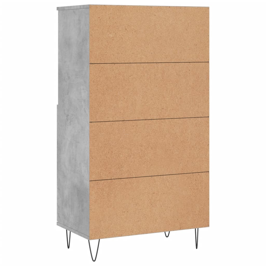 Highboard Betongrau 60x36x110 cm Holzwerkstoff