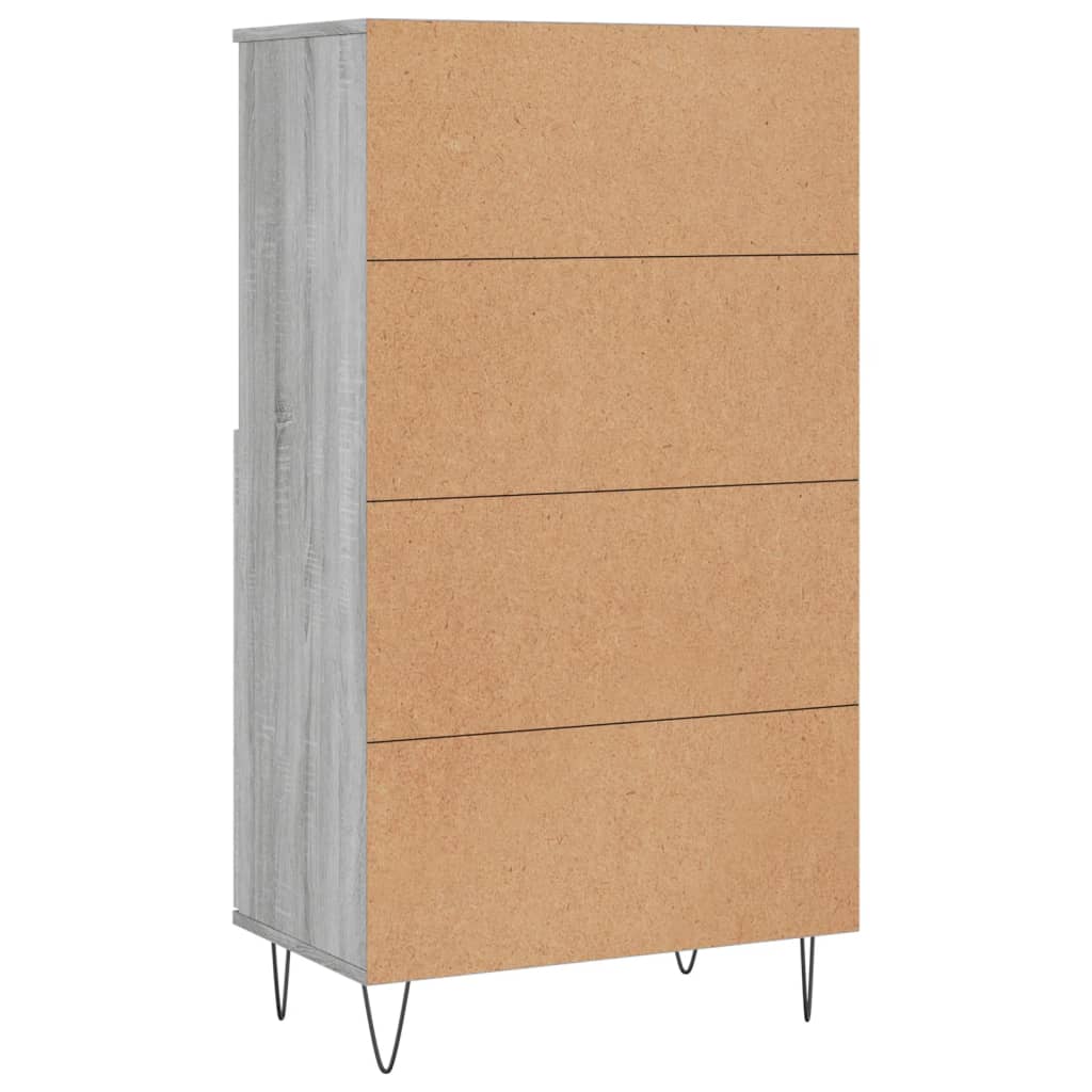 Highboard Grau Sonoma 60x36x110 cm Holzwerkstoff