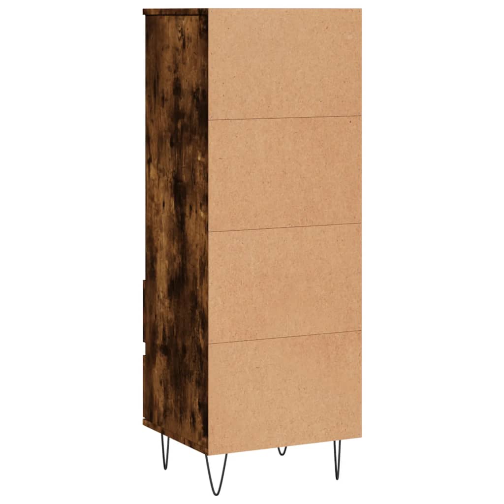 Highboard Räuchereiche 40x36x110 cm Holzwerkstoff