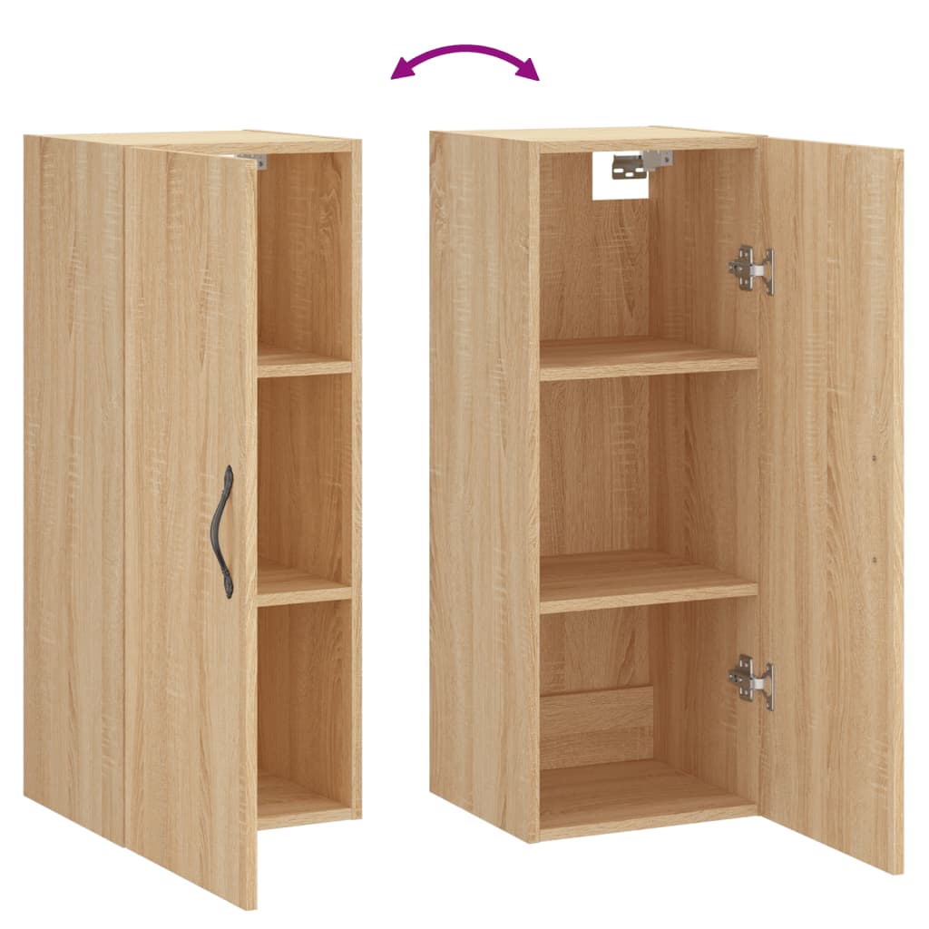 Wandschrank Sonoma-Eiche 34,5x34x90 cm Holzwerkstoff