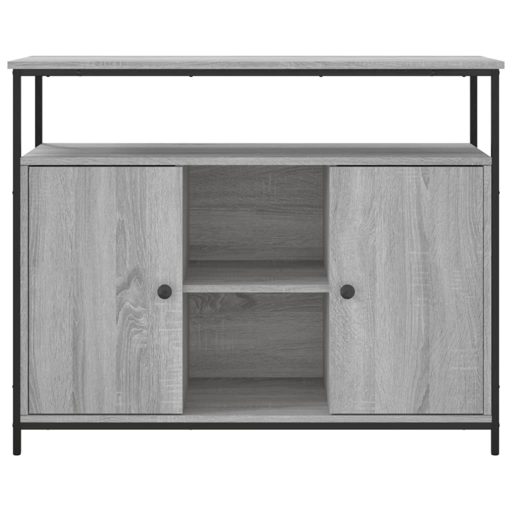 Sideboard Grau Sonoma 100x35x80 cm Holzwerkstoff