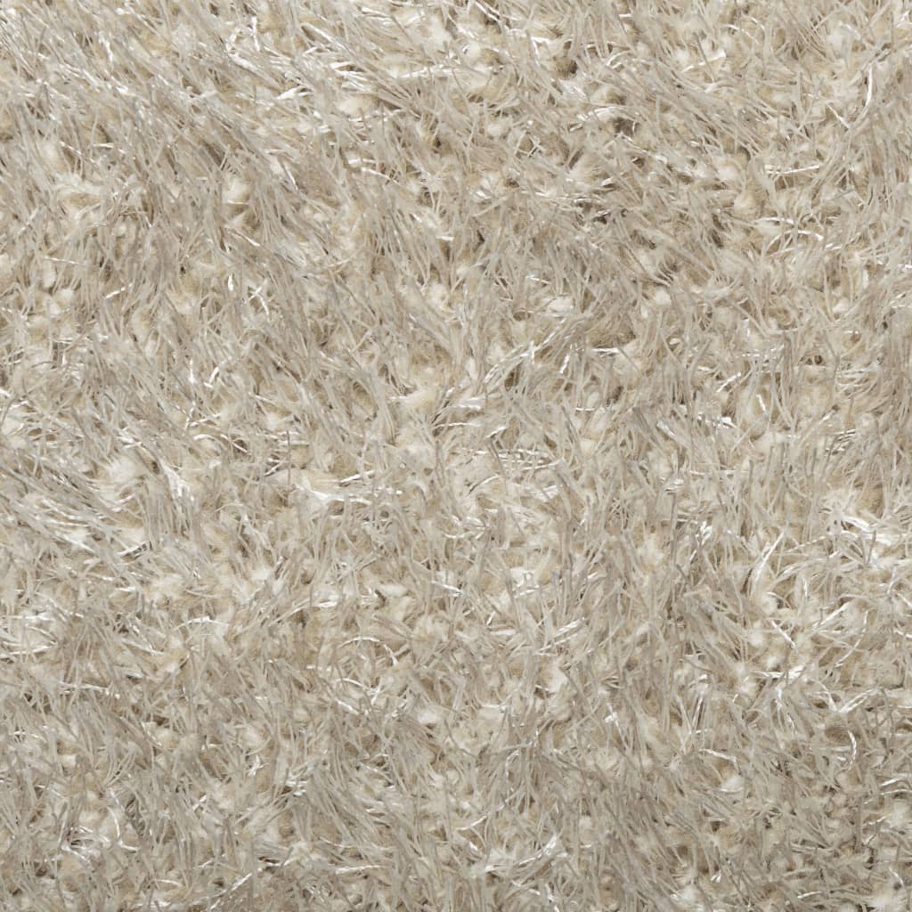 Teppich ISTAN Hochflor Glänzend Beige 140x200 cm