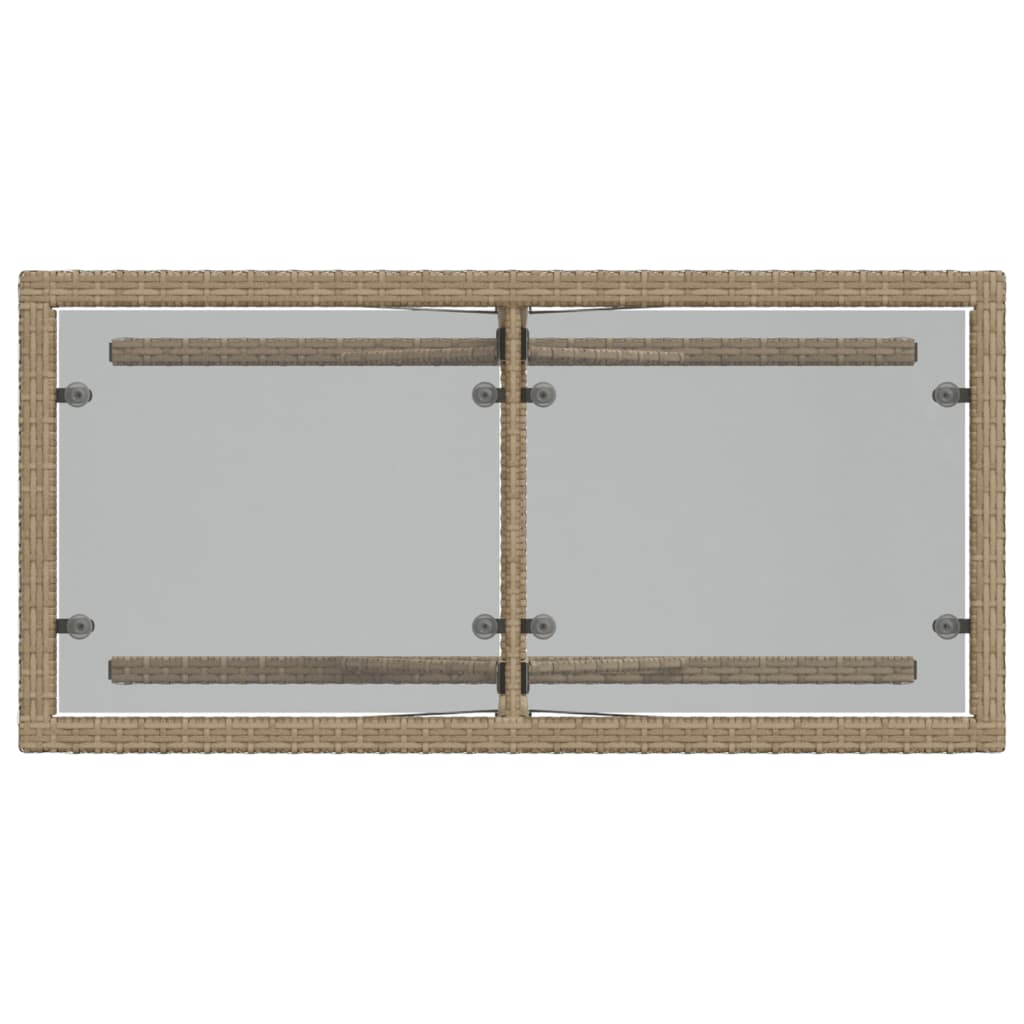 3-tlg. Bistro-Set mit Kissen Beigemischung Poly Rattan