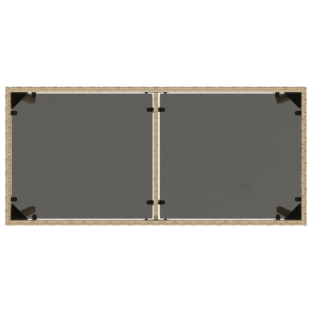 5-tlg. Garten-Essgruppe mit Kissen Beigemischung Poly Rattan