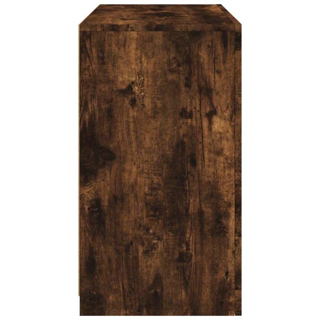 Sideboard mit LED-Leuchten Räuchereiche 60,5x37x67 cm