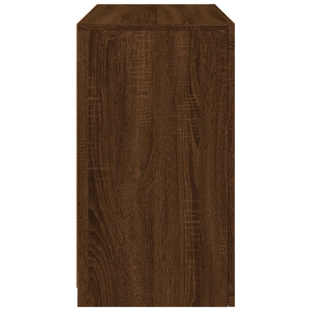 Sideboard mit LED-Leuchten Braun Eichen-Optik 60,5x37x67 cm