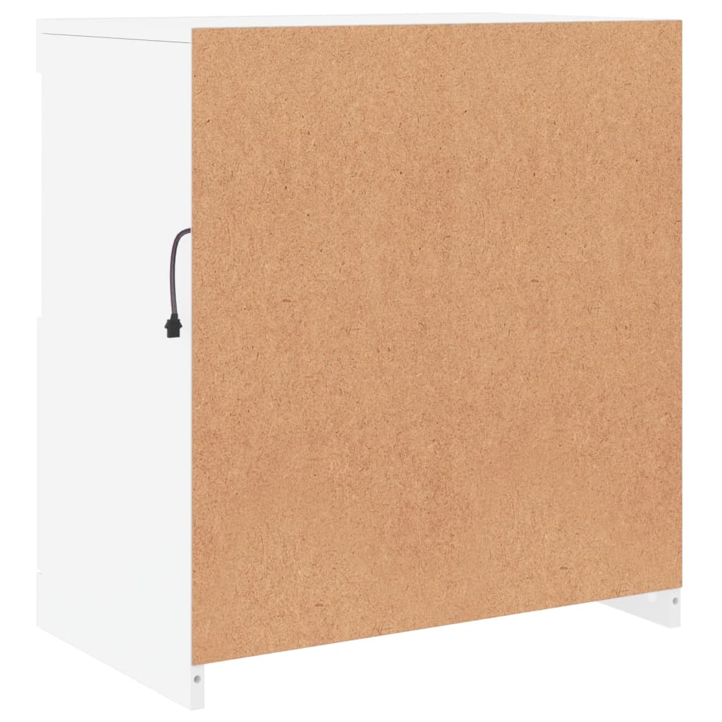 Sideboard mit LED-Leuchten Weiß 60x37x67 cm