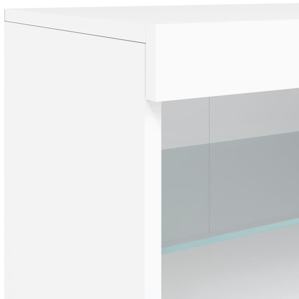 Sideboard mit LED-Leuchten Weiß 60x37x67 cm