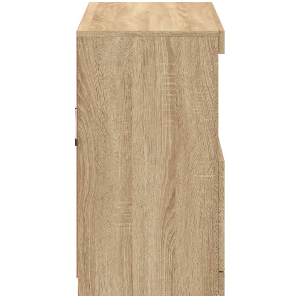 Sideboard mit LED-Leuchten Sonoma-Eiche 81x37x67 cm