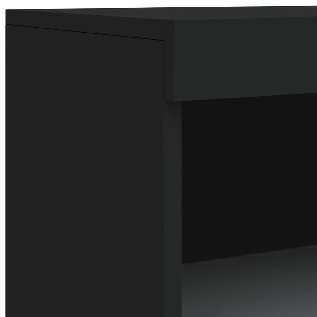 Sideboard mit LED-Leuchten Schwarz 60,5x37x100 cm