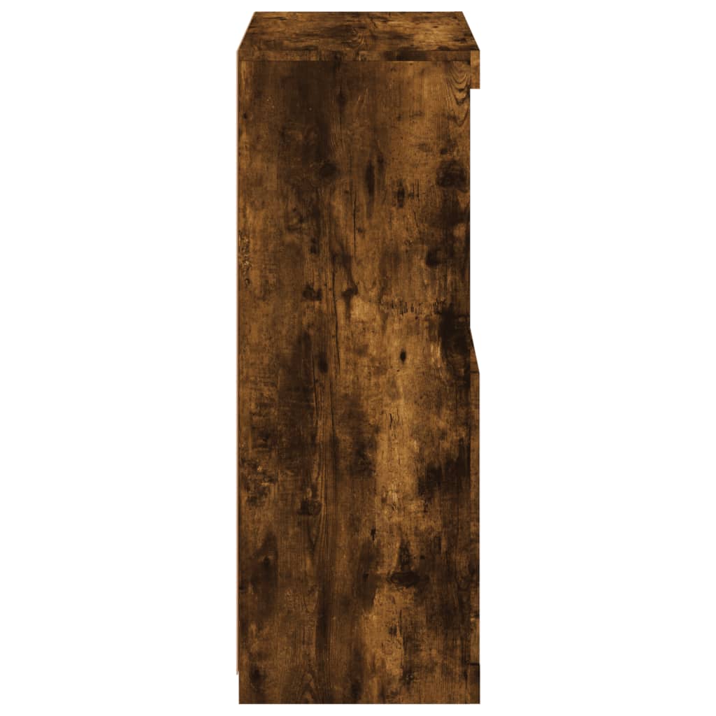 Sideboard mit LED-Leuchten Räuchereiche 60,5x37x100 cm