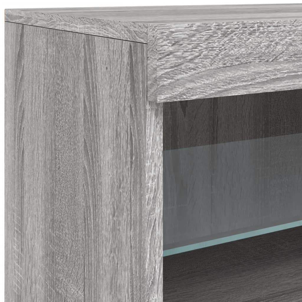 Sideboard mit LED-Leuchten Grau Sonoma 41x37x67 cm