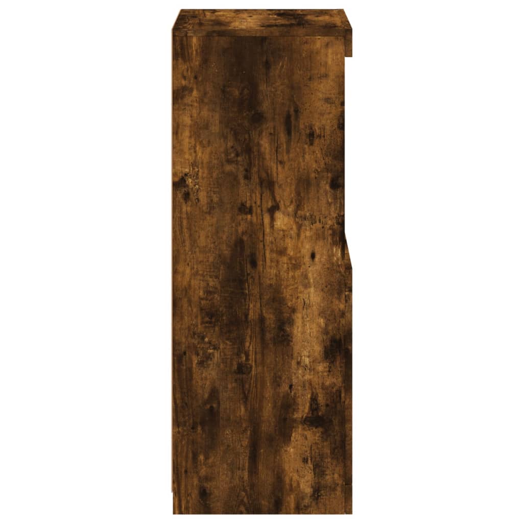 Sideboard mit LED-Leuchten Räuchereiche 41x37x100 cm