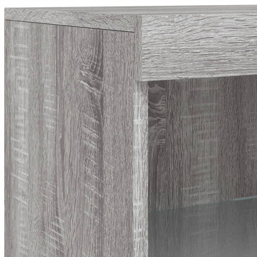 Sideboard mit LED-Leuchten Grau Sonoma 41x37x100 cm