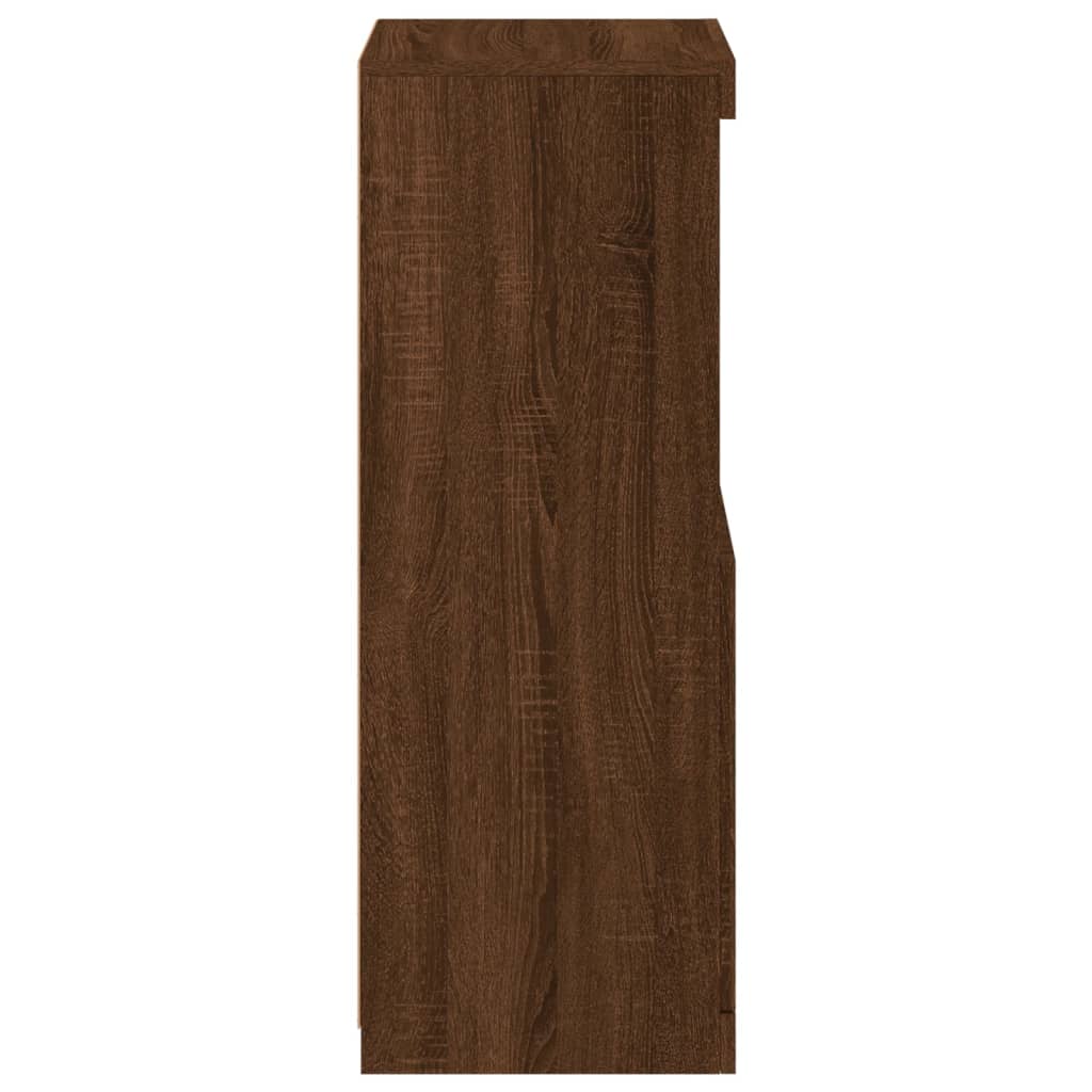 Sideboard mit LED-Leuchten Braun Eichen-Optik 41x37x100 cm