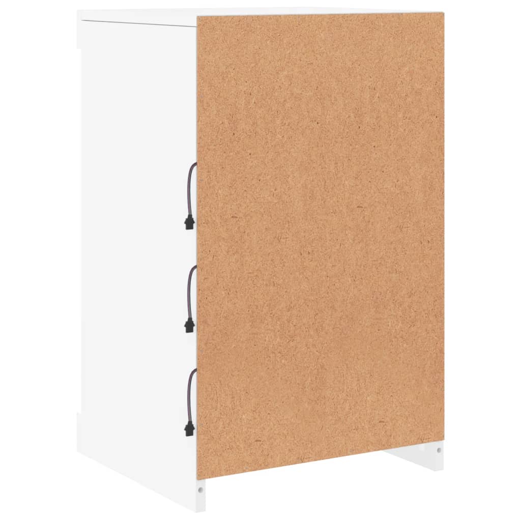 Sideboard mit LED-Leuchten Weiß 41x37x67 cm