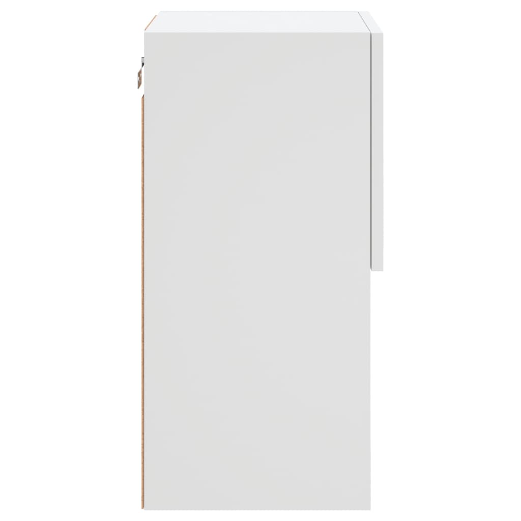 TV-Schränke mit LED-Leuchten 2 Stk. Weiß 30,5x30x60 cm