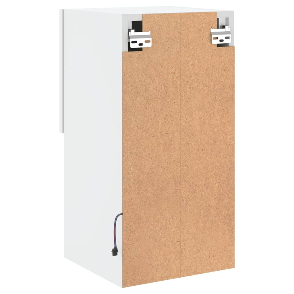 TV-Schränke mit LED-Leuchten 2 Stk. Weiß 30,5x30x60 cm