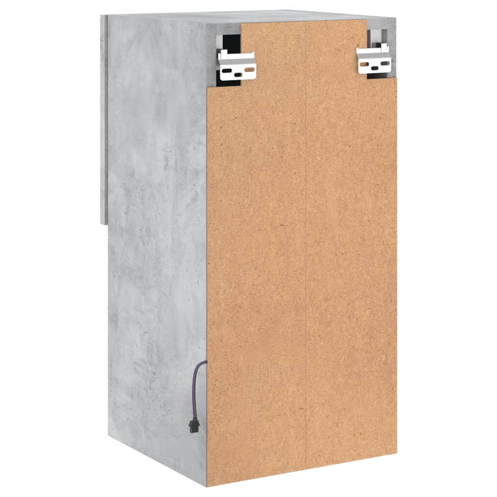 TV-Schränke mit LED-Leuchten 2 Stk. Betongrau 30,5x30x60 cm