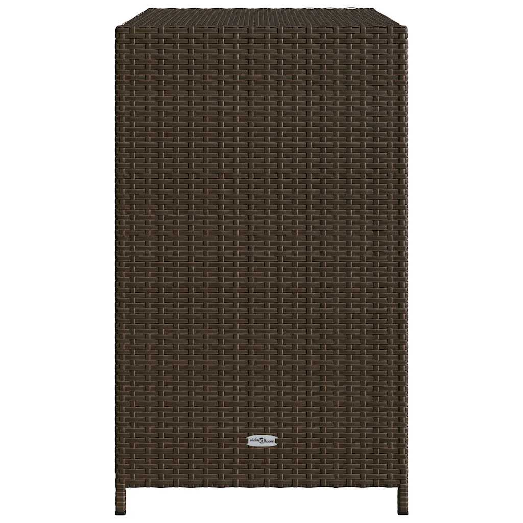 Gartenschrank Braun 83x45x76 cm Poly Rattan