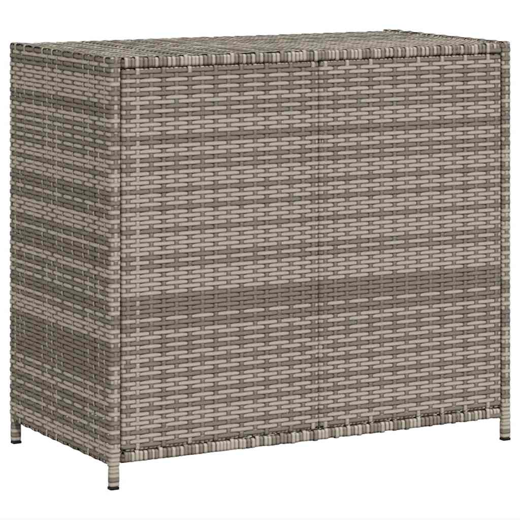 Gartenschrank Grau 83x45x76 cm Poly Rattan