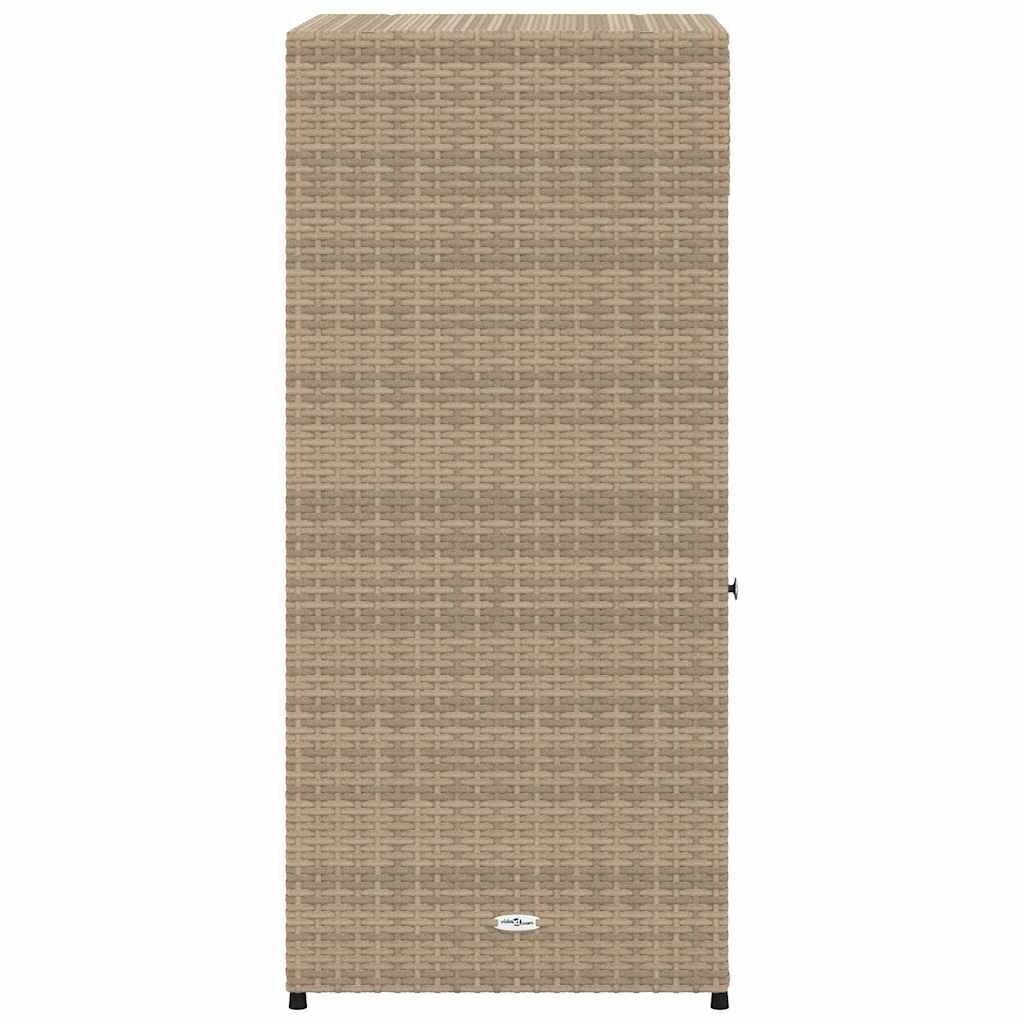 Gartenschrank Beige 55x55x111 cm Poly Rattan