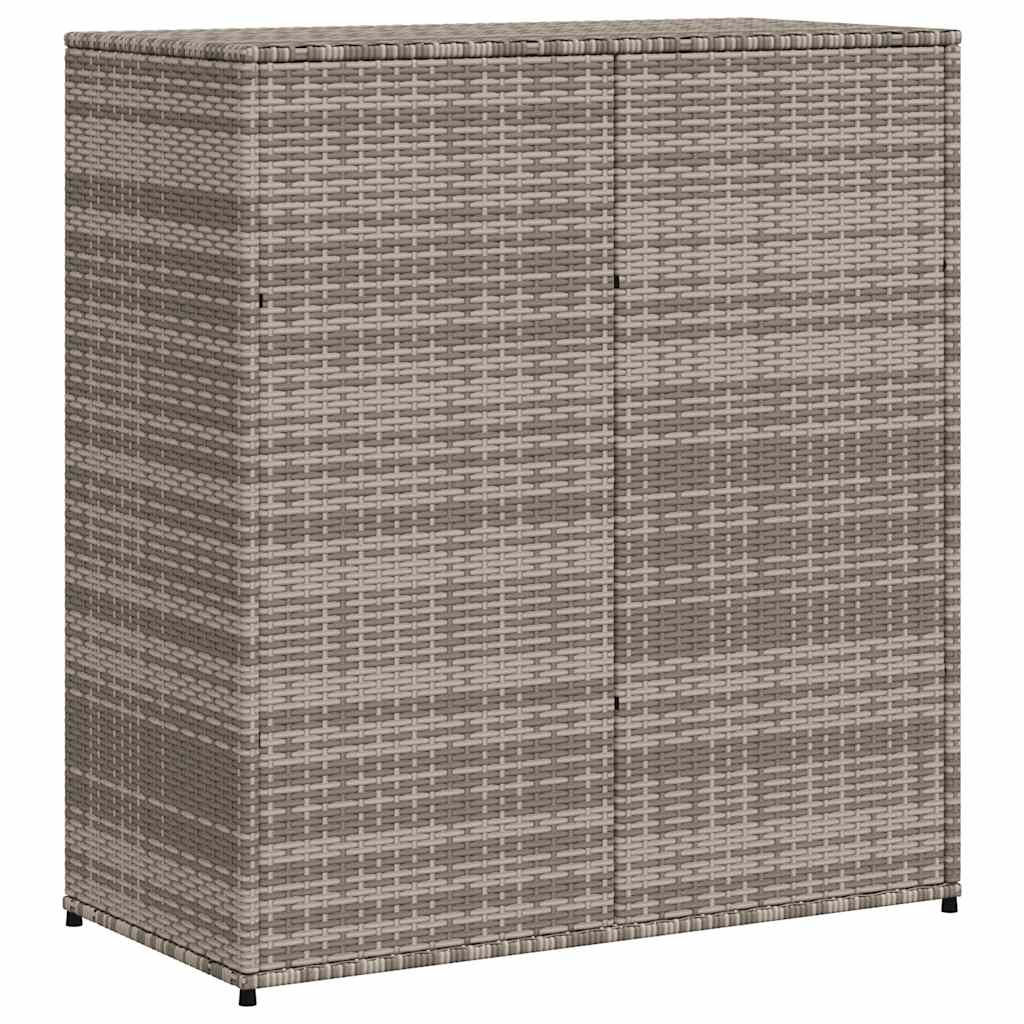 Gartenschrank Grau 105x55x113 cm Poly Rattan