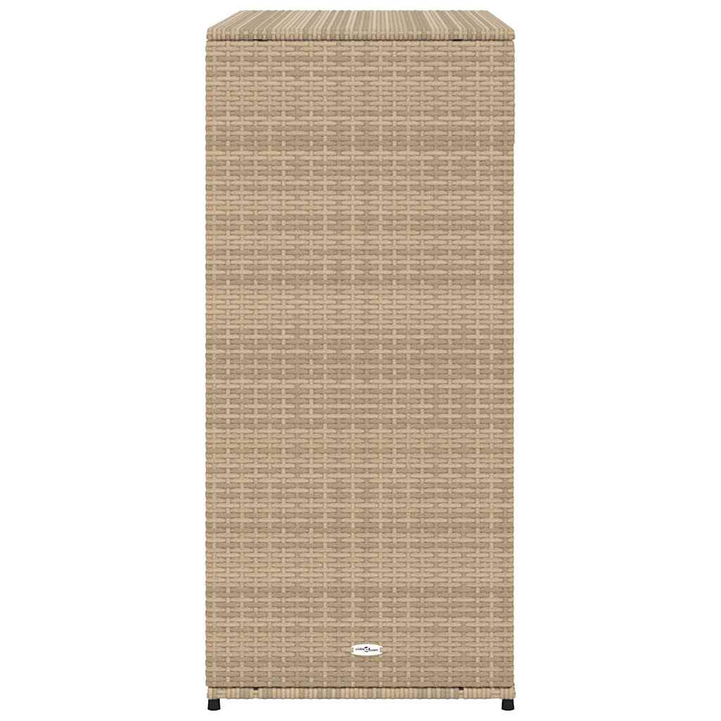 Gartenschrank Beige 105x55x113 cm Poly Rattan