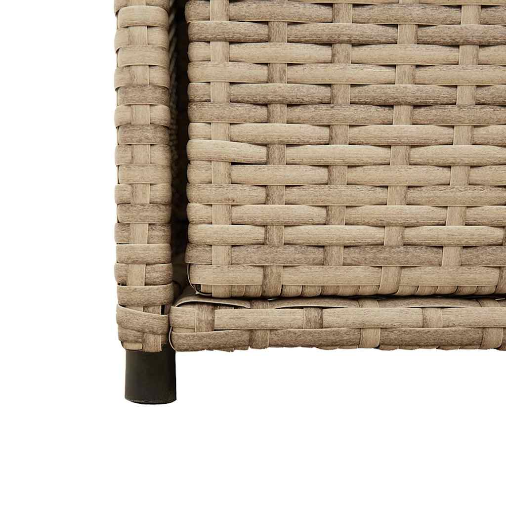 Gartenschrank Beige 105x55x113 cm Poly Rattan