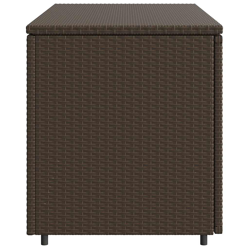 Gartenschrank Braun 110x55x60,5 cm Poly Rattan
