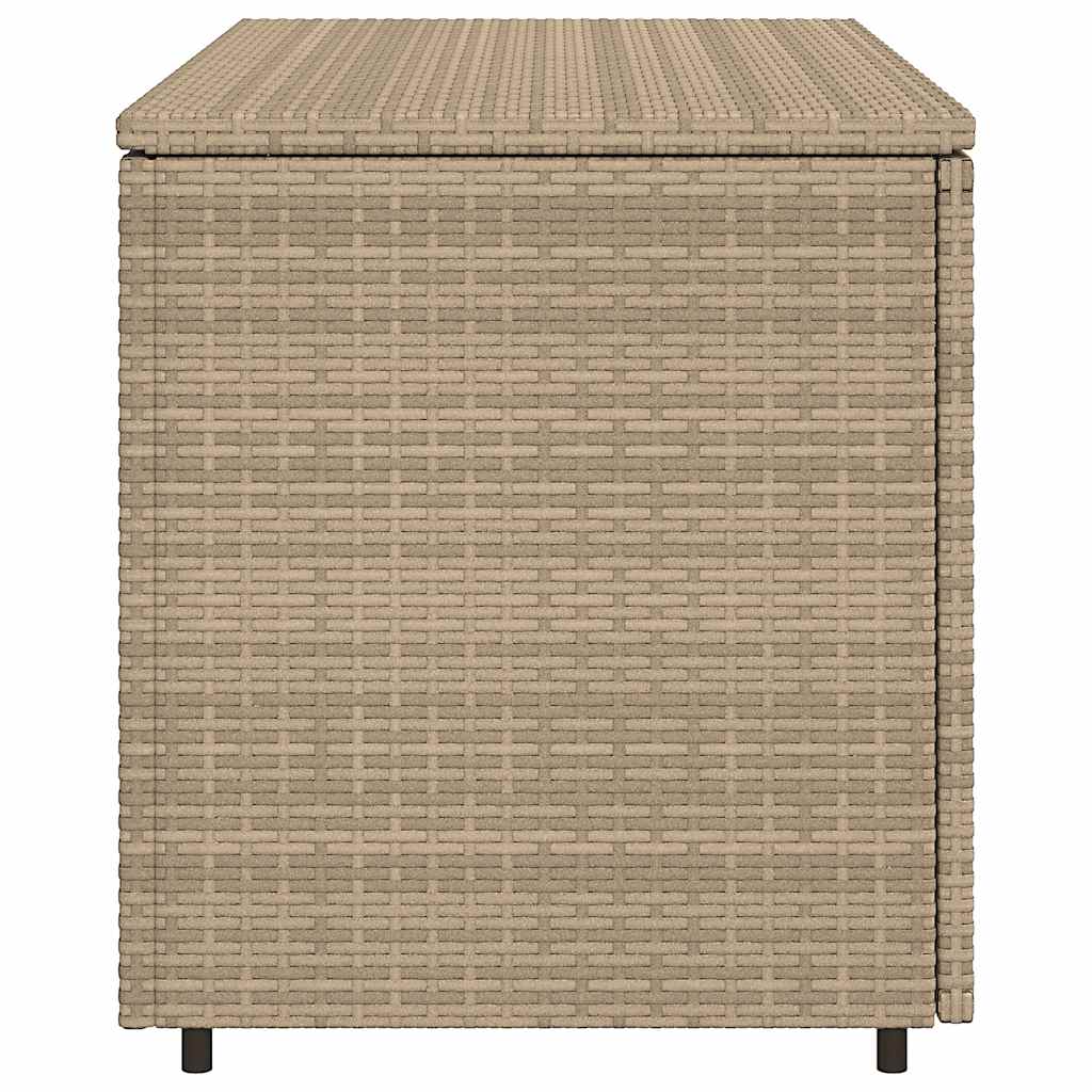 Gartenschrank Beige 110x55x60,5 cm Poly Rattan