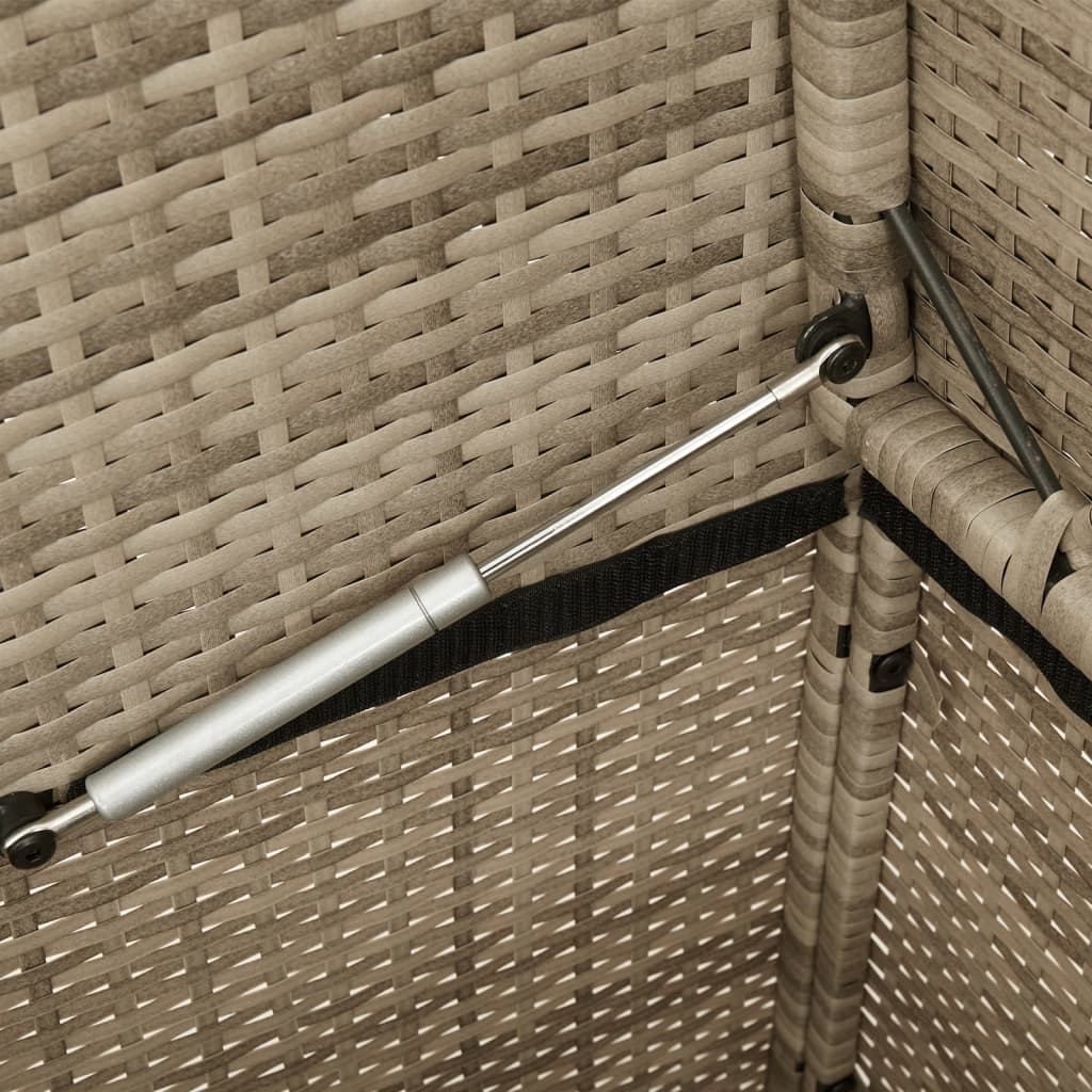 Gartenbank mit Kissen Beige Poly Rattan