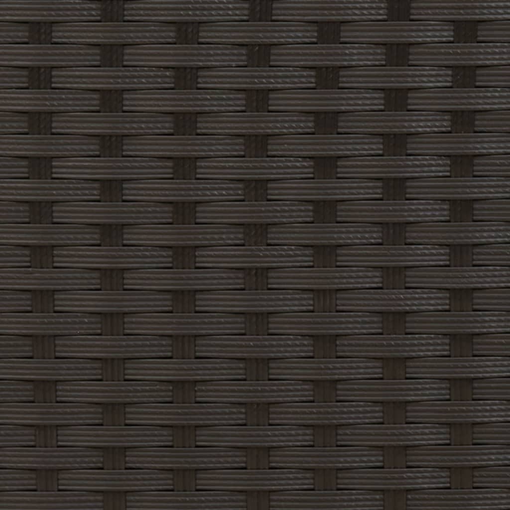 Gartensofa 2-Sitzer mit Dach und Hockern Schwarz Poly Rattan