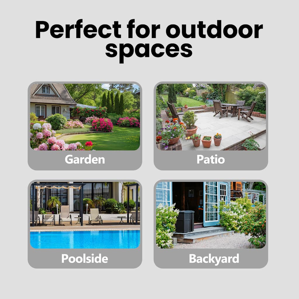 Gartensofa mit Kissen 4-Sitzer Schwarz Poly Rattan