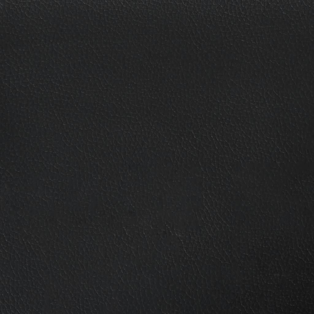 Bett mit Matratze "Hvar" Schwarz 100x200 cm Kunstleder