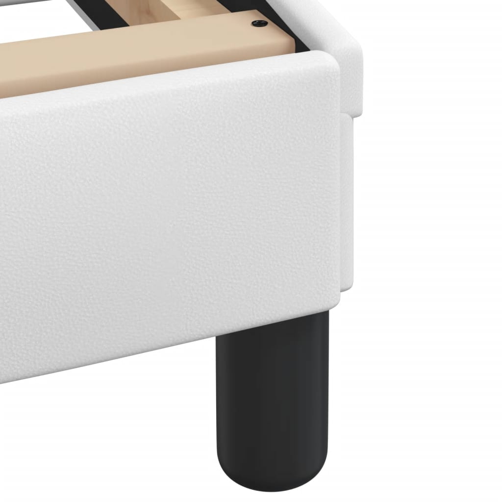 Bett mit Matratze "Hvar" Weiß 140x200 cm Kunstleder