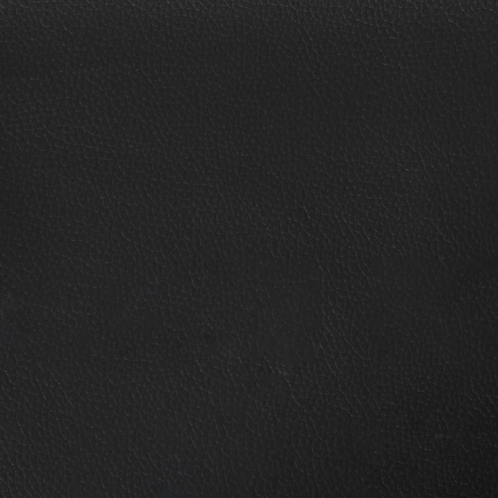 Bett mit Matratze "Hvar" Schwarz 180x200 cm Kunstleder