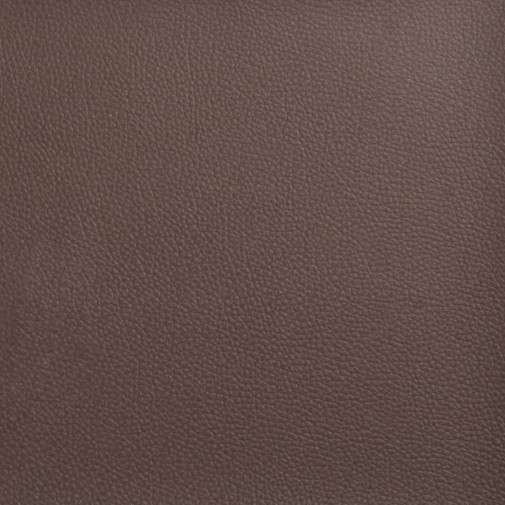 Bett "Viana" mit Matratze Braun 90x190 cm Kunstleder