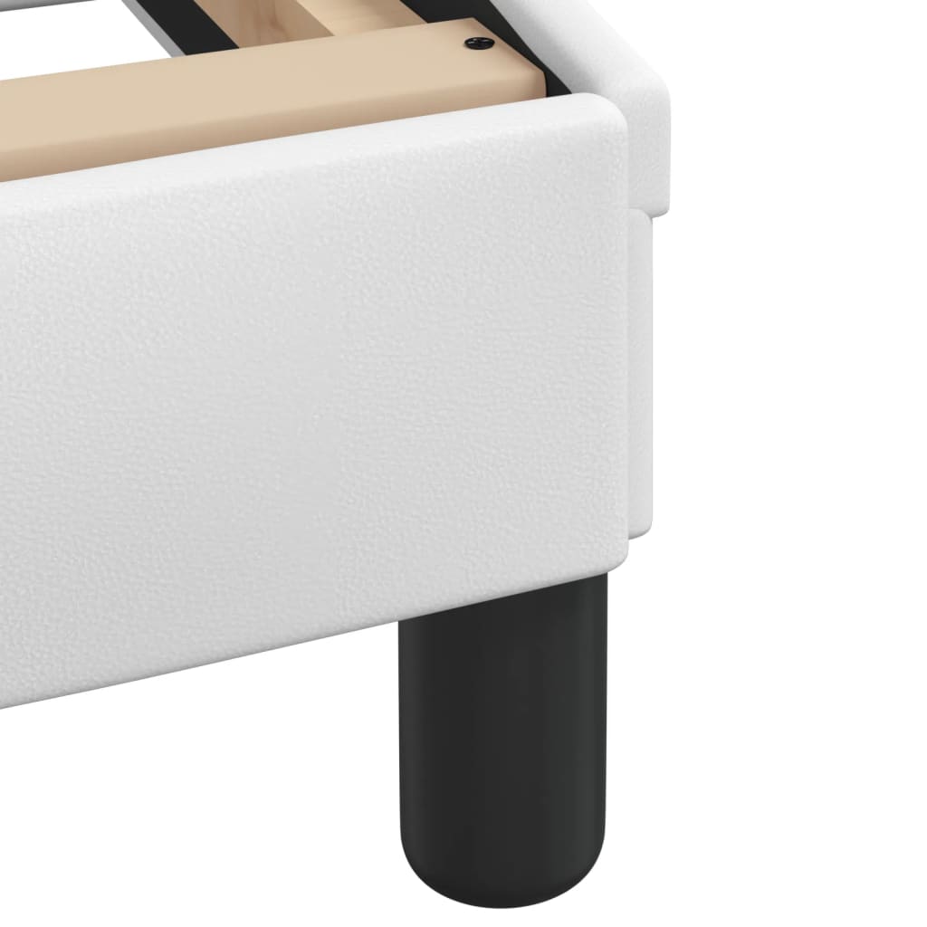 Bett "Viana" mit Matratze Weiß 100x200 cm Kunstleder