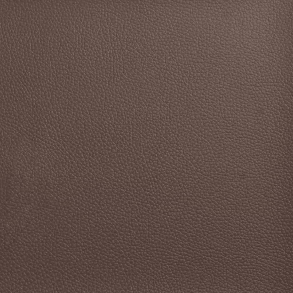 Bett "Viana" mit Matratze Braun 100x200 cm Kunstleder